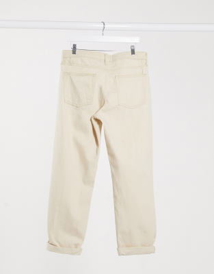 ecru relaxed fit jeans