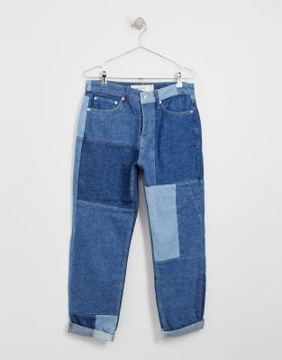 Topman - Original-fit jeans met vlakken in blauw | ASOS