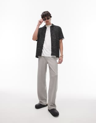 Topman straight leg ottoman jogger in light grey