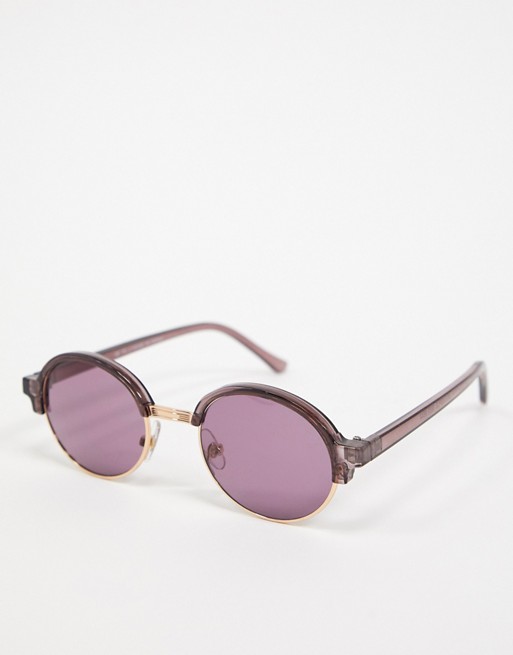 Topman overal retro sunglasses in purple