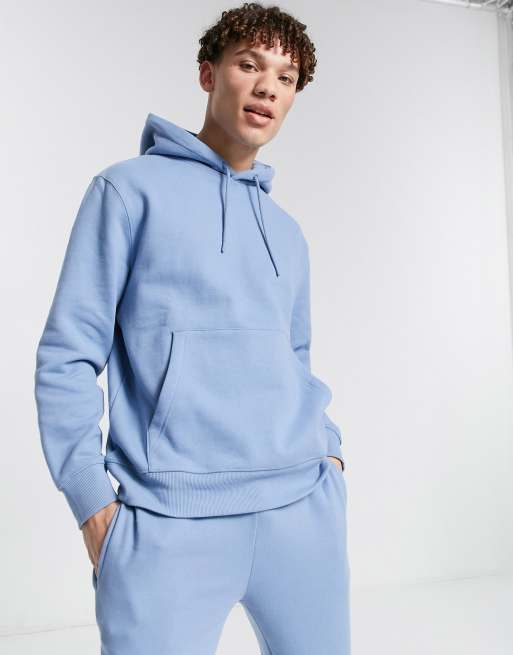 Topman overhead hoodie in blue part of a set