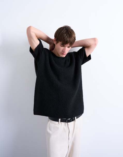 Topman oversize fit tank in black - view 1