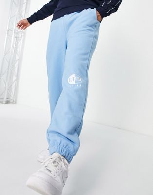 Topman – Oversize-Jogginghose in Blau mit „Future“-Print