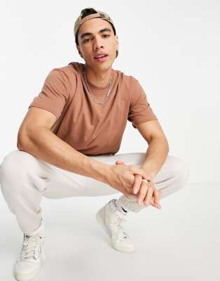 Topman – Oversize-T-Shirt in Hellbraun