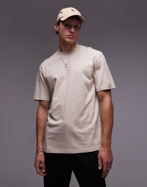 Topman – Oversize-T-Shirt in Stein - view 1