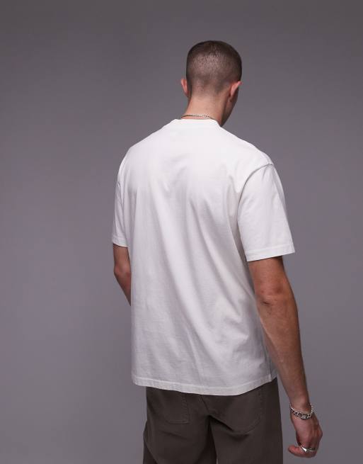 Topman – Oversize-T-Shirt in verwaschenem Stein mit „Salvador“-Print, 4 von 4
