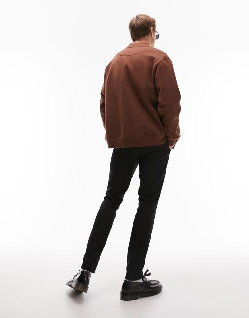 Topman oversized cardigan in brown | ASOS