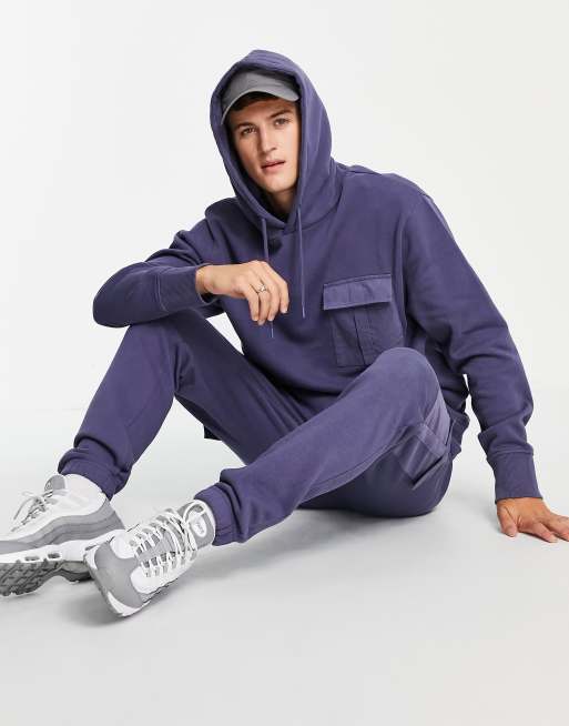 Topman navy hoodie sale