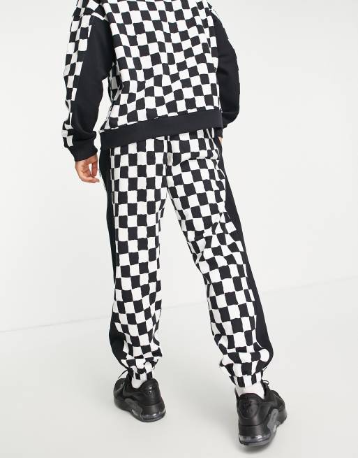 Chequered joggers hot sale