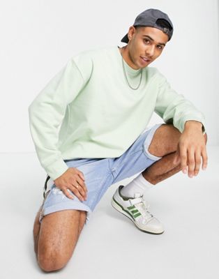 Topman oversized co-ord sweatshirt in green