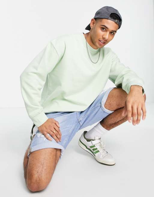 Topman Oversized Co Ord Sweatshirt In Green Asos