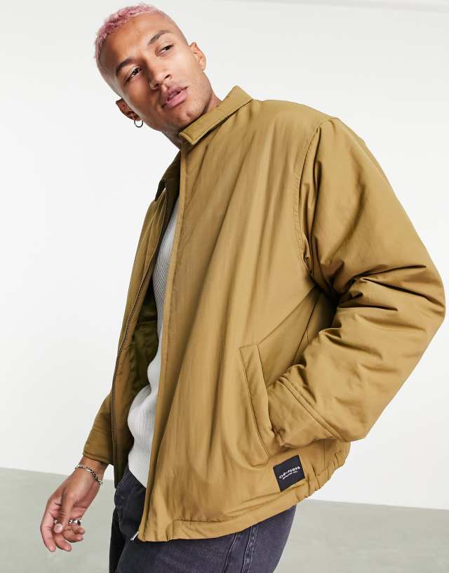 Topman - oversized coach jacket in khaki