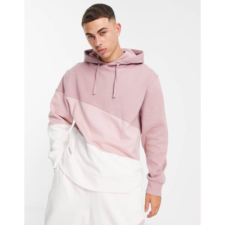 Oversized colour block hoodie outlet