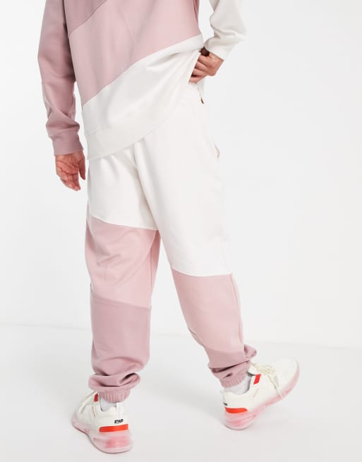 Topman oversized color block sweatpants in pink - part of a set, 2 of 4