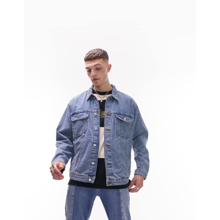 Asos men's oversized denim jacket best sale