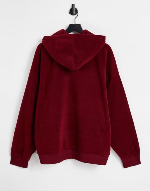 Topman red sale hoodie