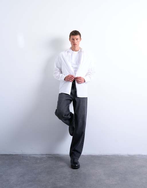 Topman oversized fit formal shirt in white, 2 of 5