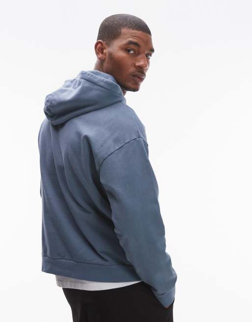 Topman blue hoodie sales