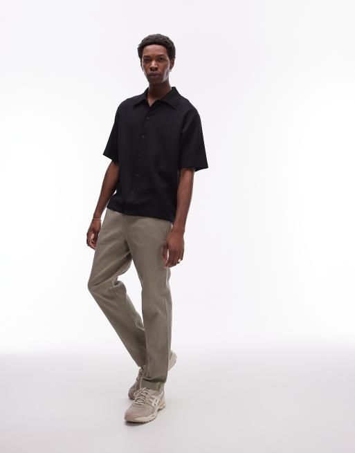 Black dress pants with polo shirt sale