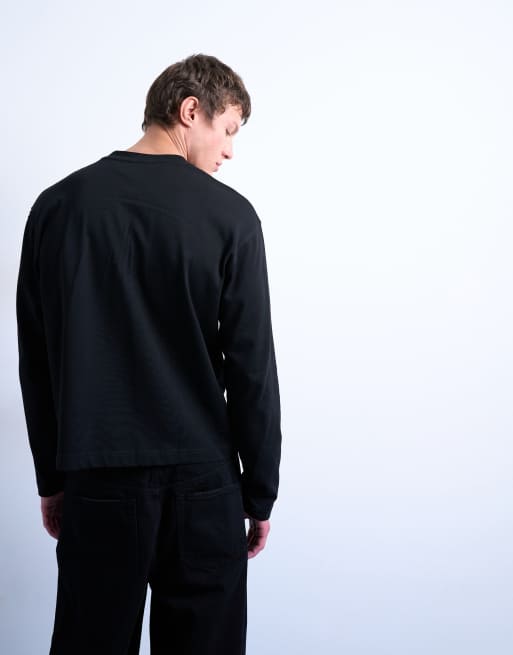 Topman oversized fit long sleeve t-shirt with lost in dreams print in black, 3 of 5