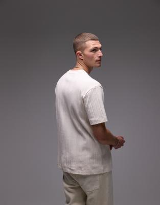 Topman Oversized Fit Pointelle Knit T-shirt