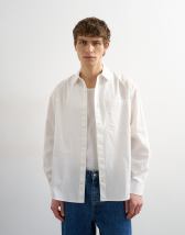 Topman oversized fit poplin shirt in white