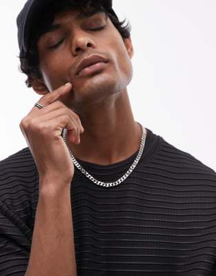 Shop Topman Oversized Fit Rib Knit Dressy T-shirt In Black