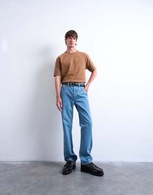 Topman Oversized Fit Sueded T-shirt In Neutral