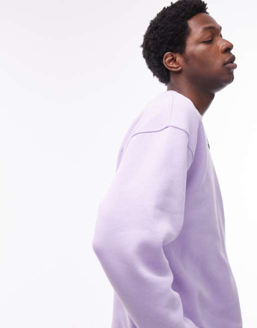 Topman oversized fit sweatshirt in lilac