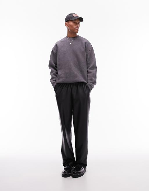 Oversized Fit Sweatshirt - Black - Men