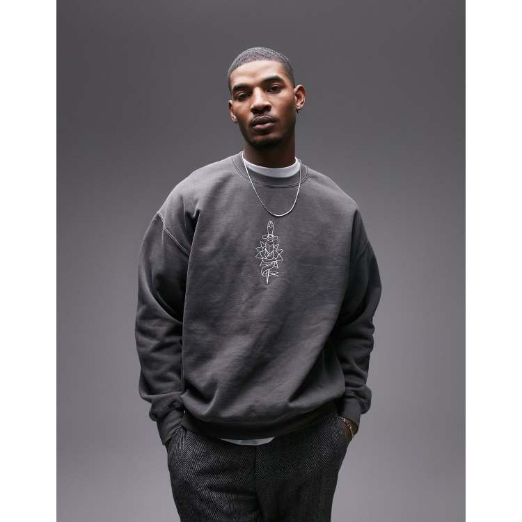 Topman 2025 black sweatshirt