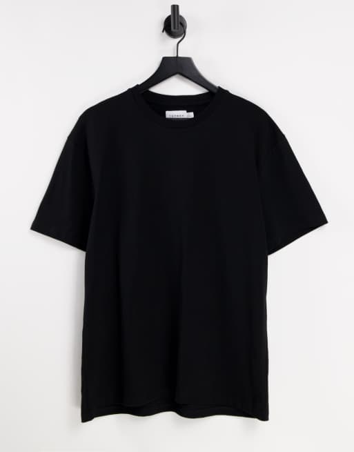 Topman oversized fit t-shirt in black - BLACK