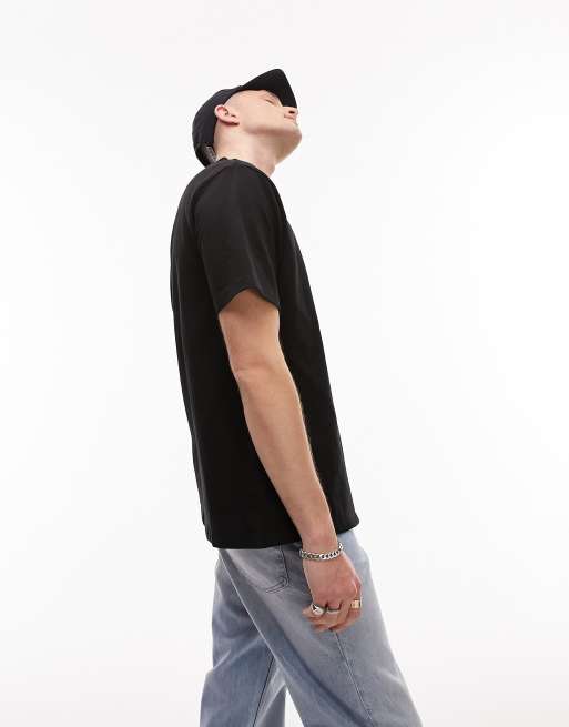 Topman oversized fit t-shirt in black