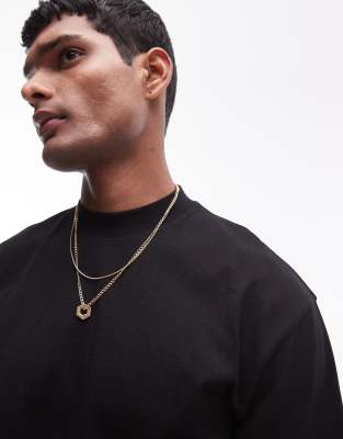 Topman Oversized Fit T-shirt In Black