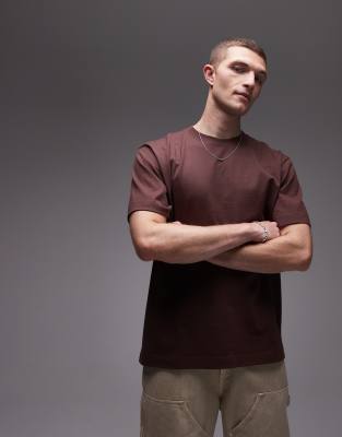 oversized fit t-shirt in brown