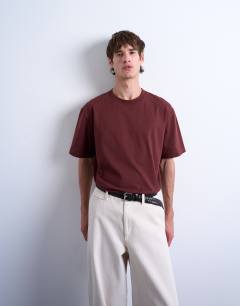 Oversized fit t-shirt in camel