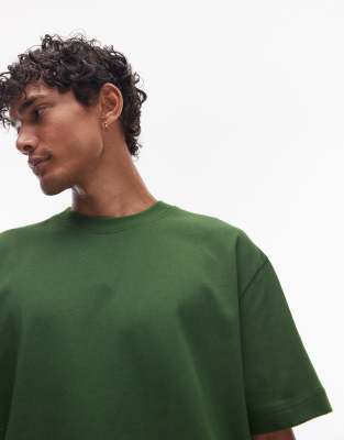 Topman Oversized Fit T-shirt In Green
