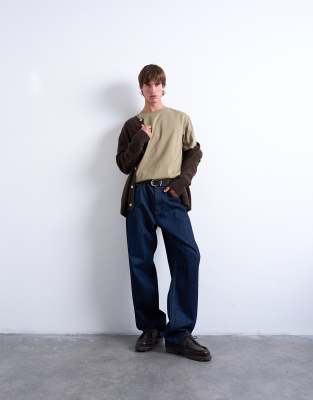 Topman Oversized Fit T-shirt In Brown