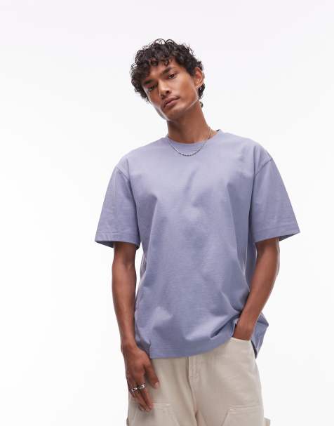 Topman oversized fit t-shirt in mid blue - view 1