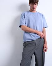 Topman oversized fit t-shirt in mid blue