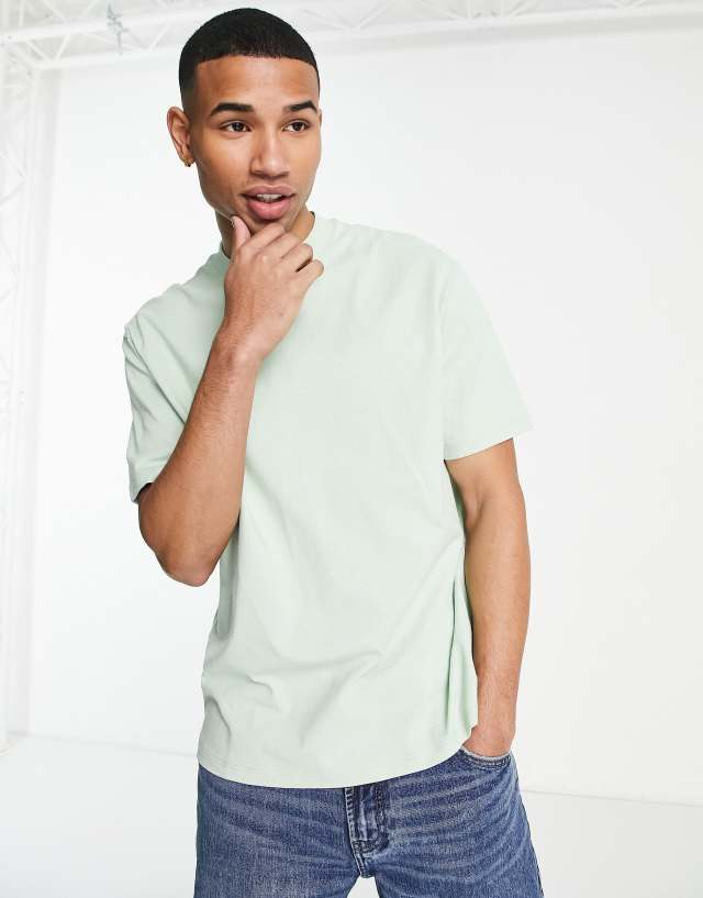 Topman oversized fit t-shirt in sage - LGREEN