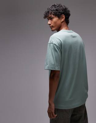 Topman Oversized Fit T-shirt In Blue
