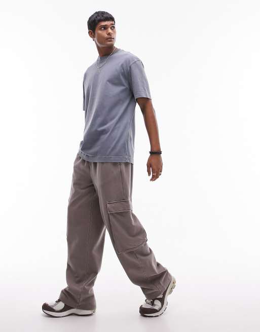 Topman oversized fit t-shirt in washed blue