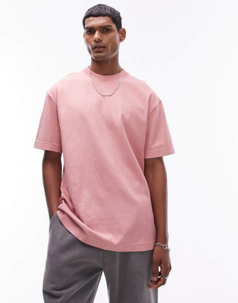 Topman oversized fit t-shirt in washed pink - view 1
