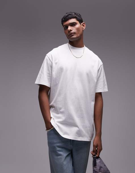 Men's Crew Neck T-Shirts, White Crew Neck T-Shirts