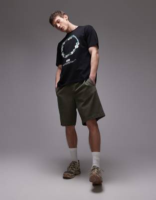 Shop Topman Oversized Fit T-shirt With Kansas Print In Black