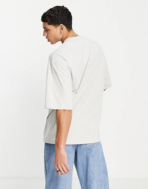 T-Shirts & Vests Topman oversized fit t-shirt with mid west print in grey 