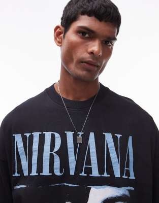 Nirvana Nevermind Graphic Short Sleeve Black T-Shirt Size