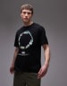 Topman oversized fit T-shirt with Kansas print in black | ASOS
