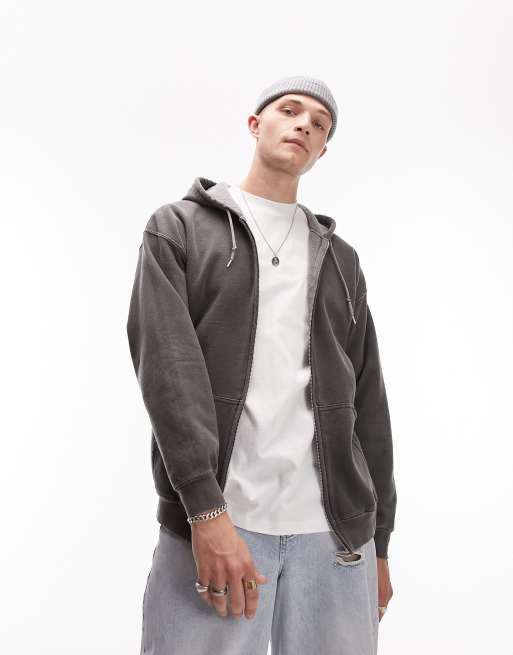 Oversized zip hoodie mens hot sale